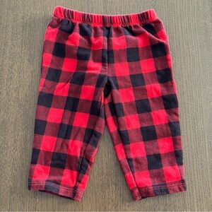 Carter's Red and Black Plaid Baby Pants
